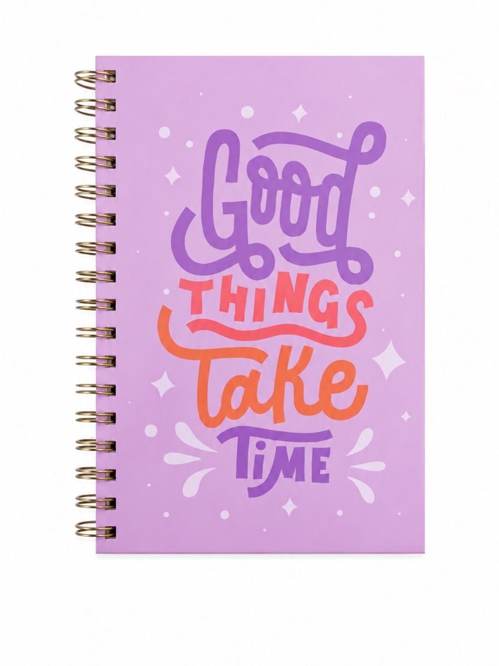 “Good Things Take Time” Spiral Weekly Planner 70 Sheets with Stickers NEW